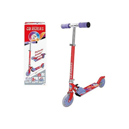 Patinete 2 Ruedas Rojo Plegable