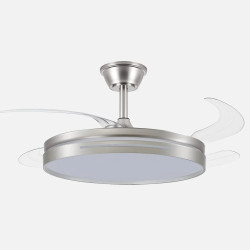 Ventilador DC 59w Micenas 4 Aspas Transp. 106d 6 Veloc. 6980lm 3 Colores C/remoto, Reg.intensidad, Memoria Y Temporiz.26