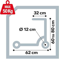 Patinete 2 Ruedas Rojo Plegable