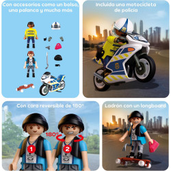 Persecución en Moto Playmobil 72079
