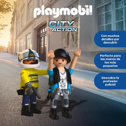 Persecución en Moto Playmobil 72079