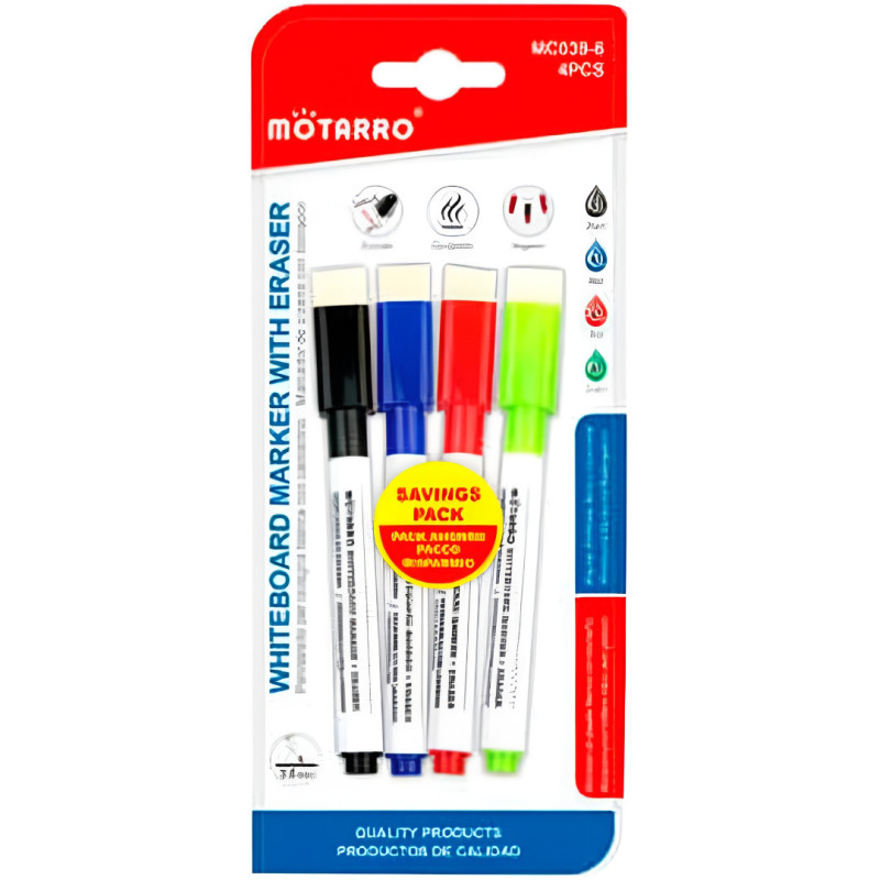 Marcador de Pizarra Magnetico con Borrador 6pcs