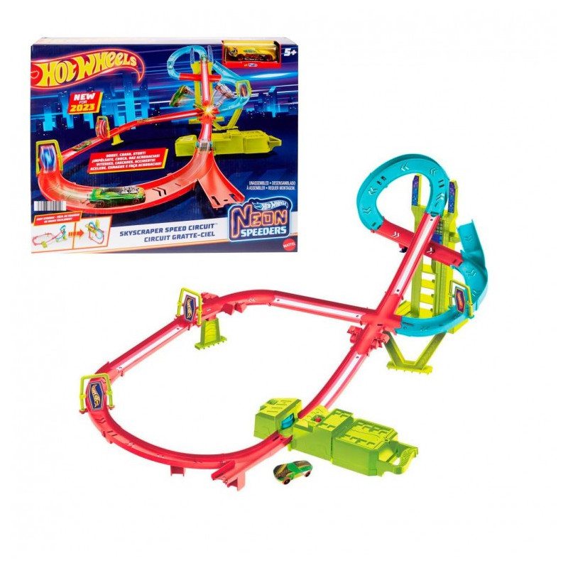 Hotweels Neon Speeders Skyscraper Speed Circuito