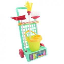Carrito de Limpieza Verde con Accesorios