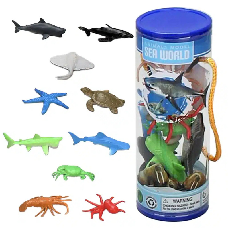 Pack 10 Animales Marino 7cm