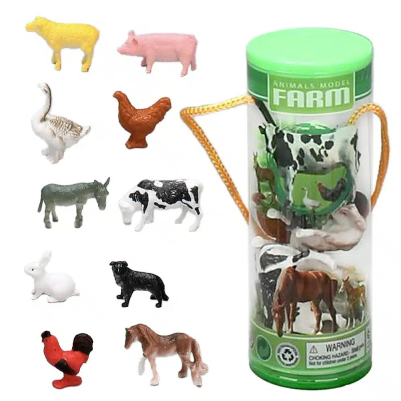 Pack 10 Animales Granja 7cm