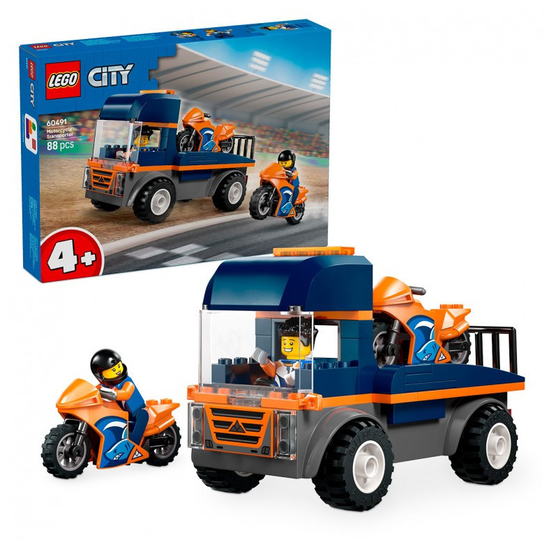 LEGO City Camión de Transporte de Motos Juguete 60491