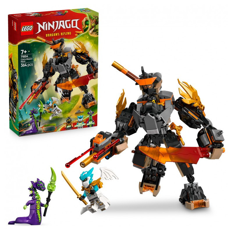 LEGO Ninjago Meca de Misión de Cole y Zane Dragón 71854