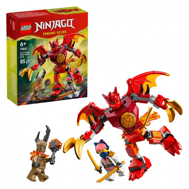 LEGO Ninjago 71851 Pack de Combate: Meca Dragón de Kai