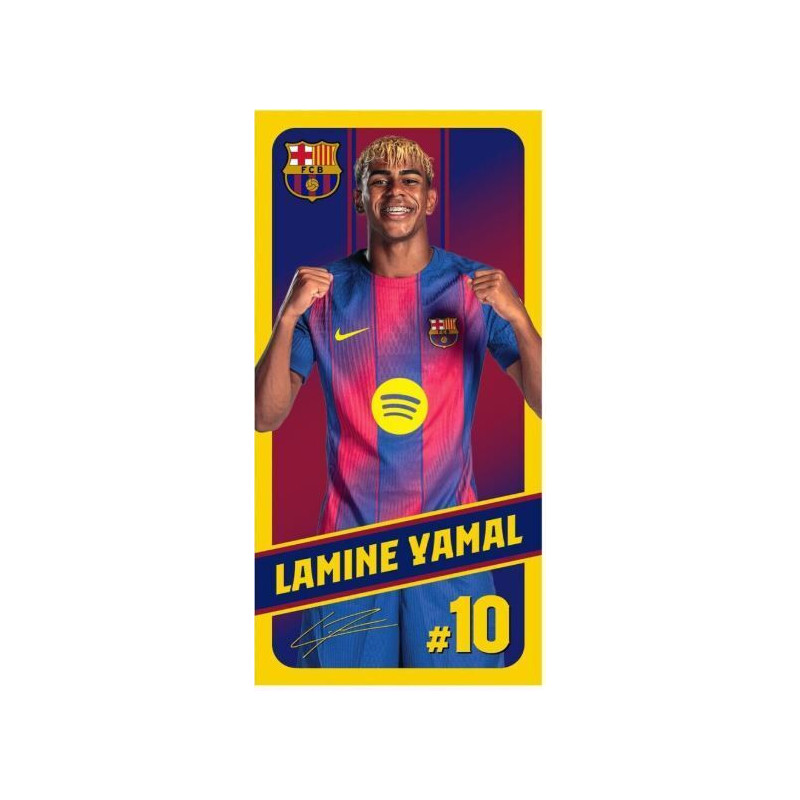 Toalla Lamine Yamal F.C Barcelona Microfibra 70x140cm