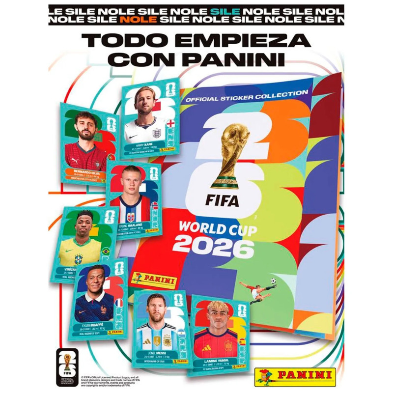 Cartón FIFA World Cup 2026 Sticker (Álbum + 4 Sobres) - Panini Cromos