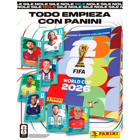 Cartón FIFA World Cup 2026 Sticker (Álbum + 4 Sobres) - Panini Cromos