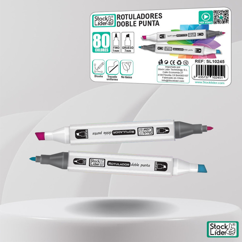 Rotuladores Doble Punta Lettering 80pcs
