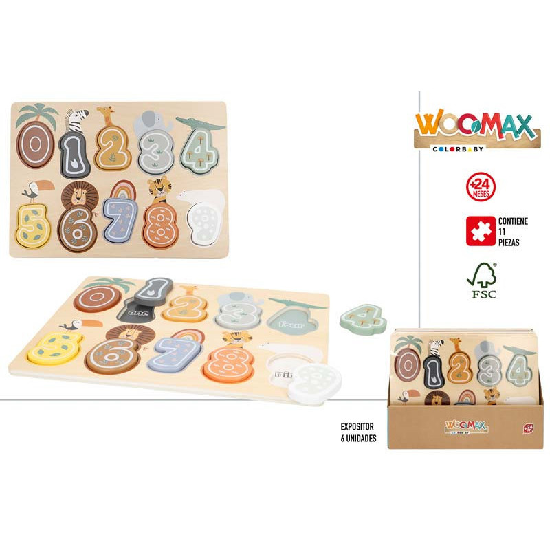 Woomax - Puzzle Numeros Madera