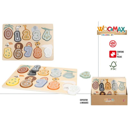 Woomax - Puzzle Numeros Madera