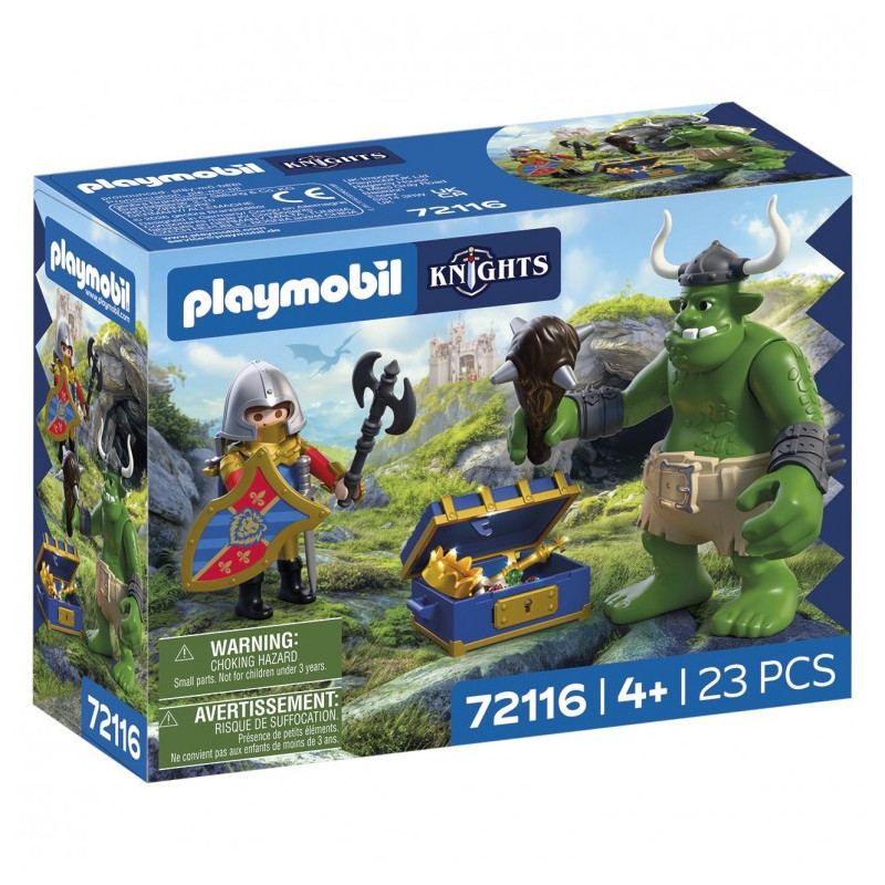 Playmobil Knights Troll con Tesoro de Caballero León 72116