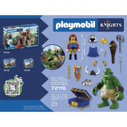 Playmobil Knights Troll con Tesoro de Caballero León 72116