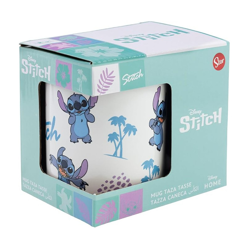 Taza Cerámica 325 ml STOR Stitch Leaves Pattern