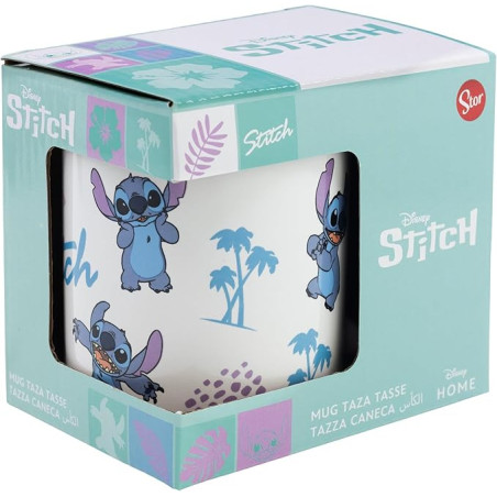 Taza Cerámica 325 ml STOR Stitch Leaves Pattern