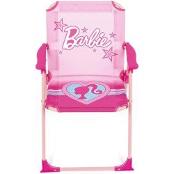 Silla Plegable Infantil Barbie Rosa Con Brazos 38x32x53cm