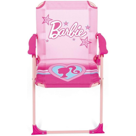 Silla Plegable Infantil Barbie Rosa Con Brazos 38x32x53cm