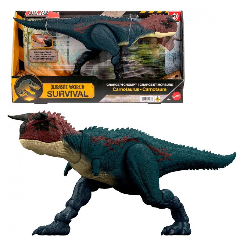 Jurassic World Charge N Chomp Carnotauro Figura de Acción