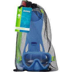 Gafas De Buceo Con Tubo Y Aletas Bestway Pvc Azul