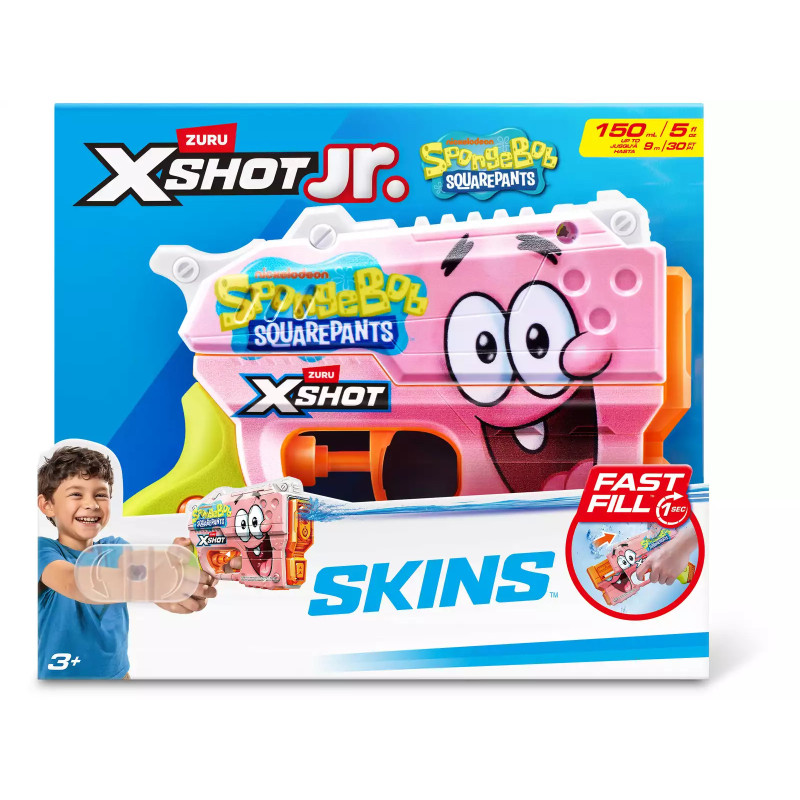 Zuru X-Shot Jr. Bob Esponja Lanzador de Agua Skins