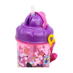 Botella 465ml C/Pajita+Correa Minnie