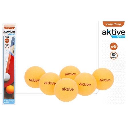 Pack 6 Pelotas Ping Pong Aktive