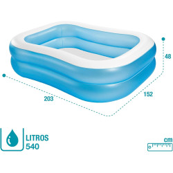 Piscina Hinchable Rectangular 203x152x48 Cm