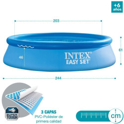 Piscina Hinchable Familiar 540L 203x152x48cm