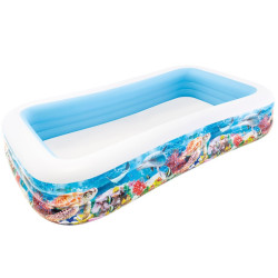 Piscina Hinchable Intex Rectangular Fondo Marino 56x183x305 Cm