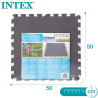 Protector de Suelo para Piscina Intex Gris (50x50x0,5cm Pack 8 Ud.)