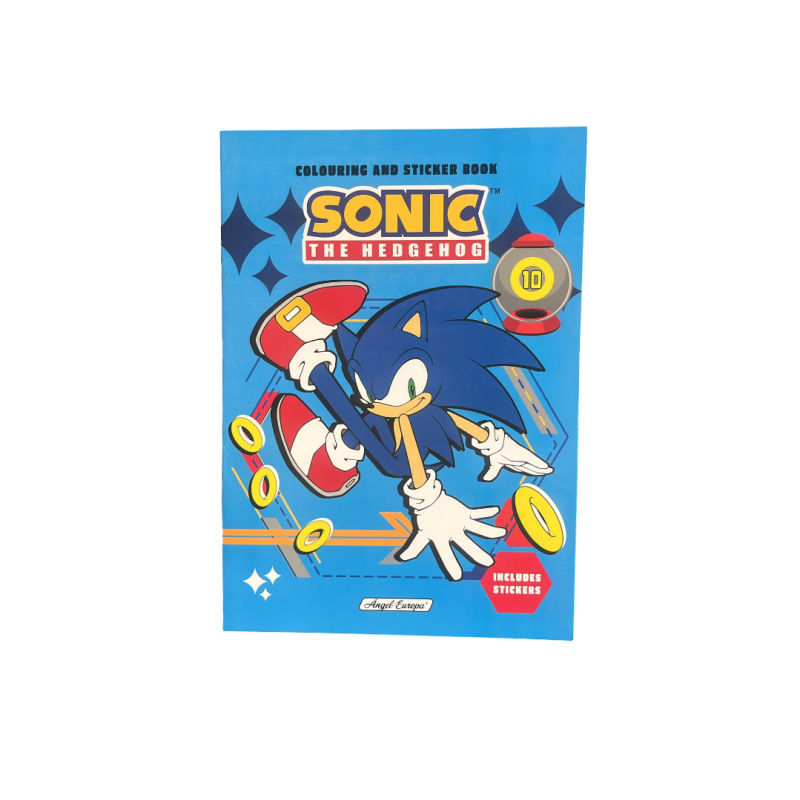 Libro de Colorear Sonic con Pegatinas