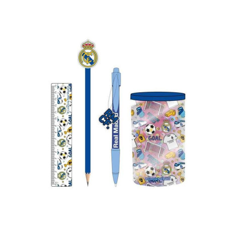 Set De Papeleria Portalapices Real Madrid