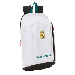 Mini Mochila Cremallera Vertical Real Madrid Doble 22x10x8cm.