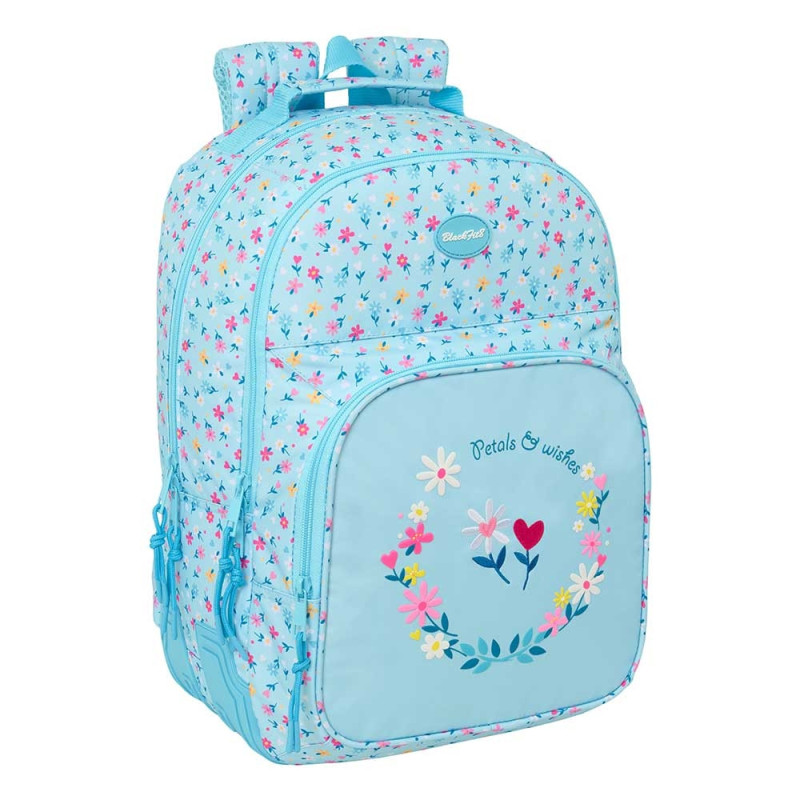 Mochila Doble Adaptable a Carro Blacfit8 "Petalos"