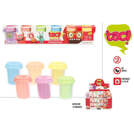 Tac Plastilina - Pack 6X56 GR Botes Plastilina Colores