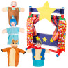 Cucu Show - Set 4 Marionetas C/Teatro Pinocho