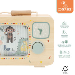 Woomax Zookabee - Television Madera c/Reloj