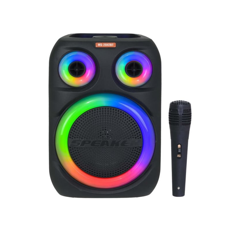 Altavoz Soundbox con Bluetooth, luz RGB, radio FM y micrófono