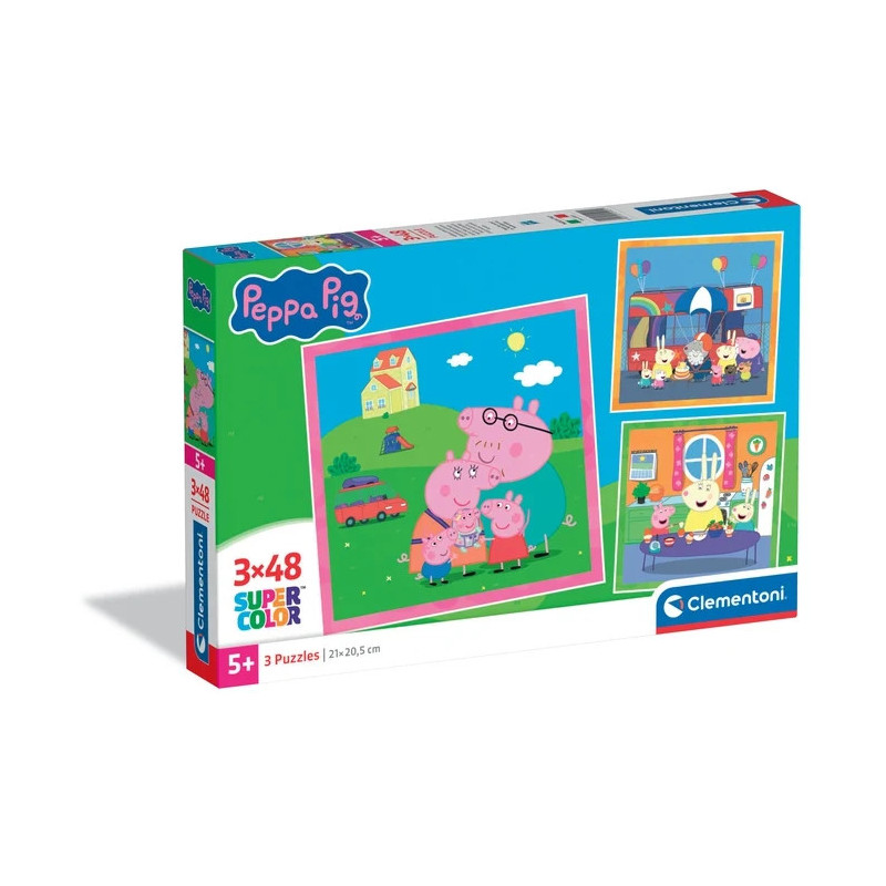 Puzzle 3x48 Peppa Pig