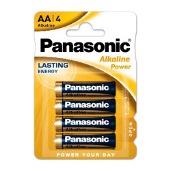 Paquete 4 pilas alcalinas Panasonic AA LR6 PA