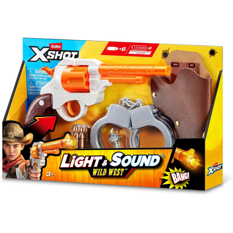 Pistola X-shot Wild West 6 Dardos Con Luces Y Sonidos