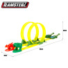 Teamsterz - Pista Doble Lanzacoches Dinosaurio c/2 Coches Metal