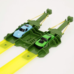 Teamsterz - Pista Doble Lanzacoches Dinosaurio c/2 Coches Metal