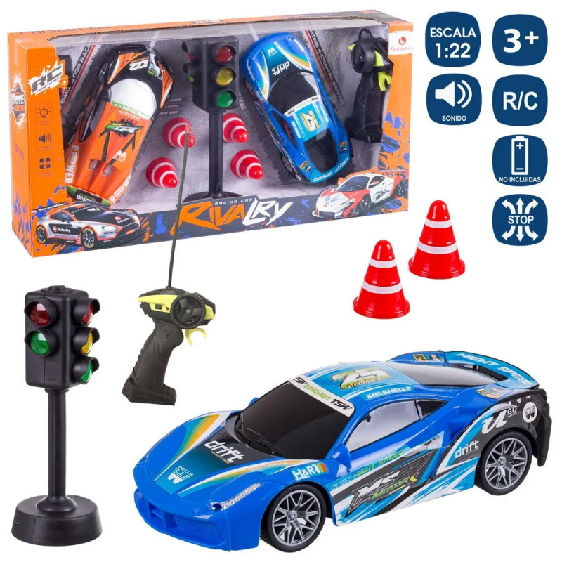 Pack 2 Coches RC C/ Semáforo + Mando