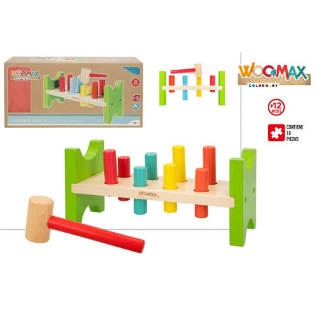 Woomax - Banco Figuras Martillo Madera