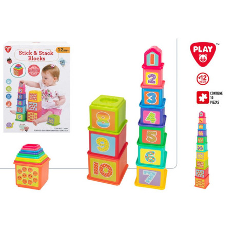 PlayGo - Juego Bloques Stick&Stack +12meses